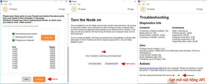 check node pi