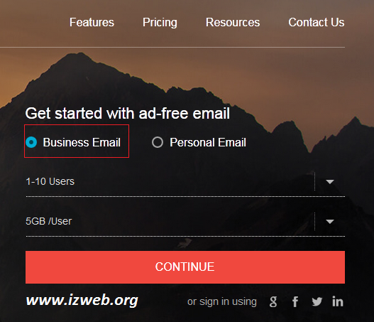 Dang ký email mien phi theo ten mien rieng