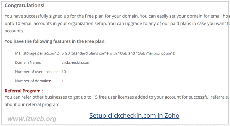 email ten mien mien phi